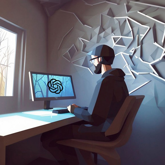 Designer and AI generated image using Stable Diffusion Prompting.