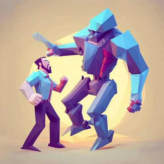 Designer and AI generated image using Stable Diffusion Prompting.