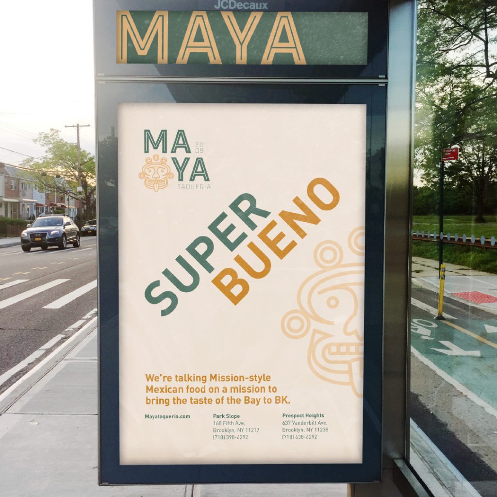 Maya Taqueria Bus Stop Ad