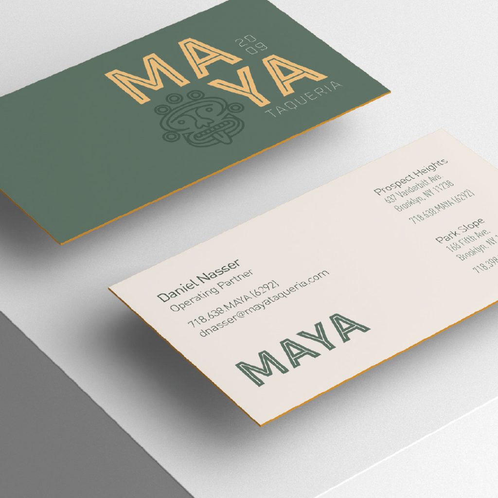 MAYA Taqueria Business Cards