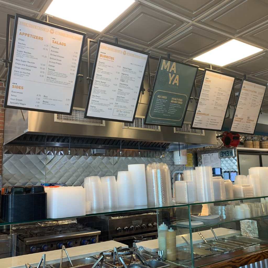 MAYA Taqueria Menu Boards